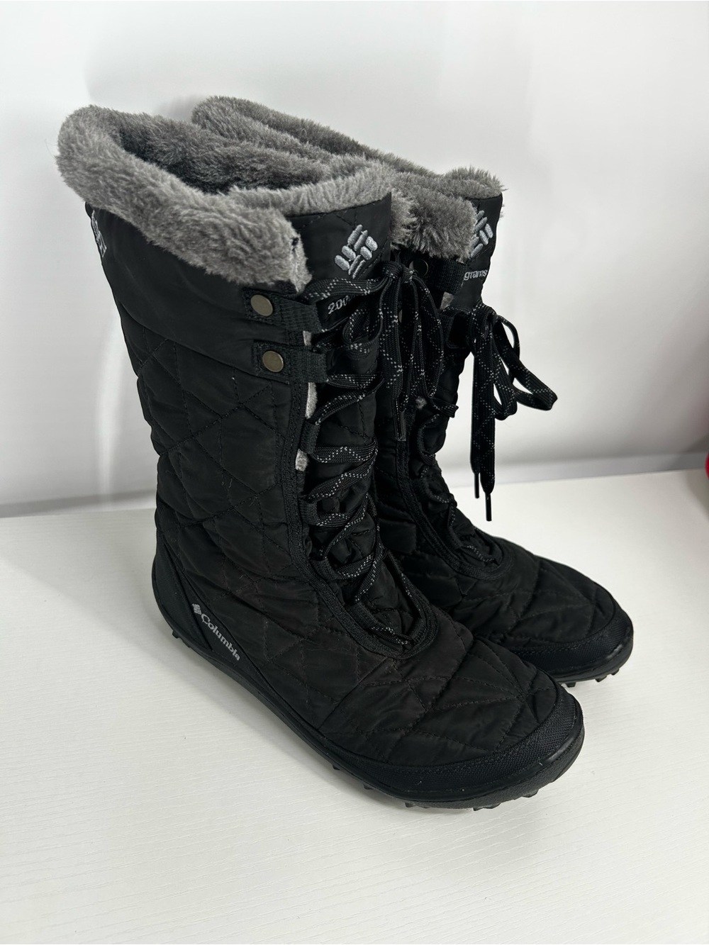 Columbia Womens Snow Boots Minx Omni-Grip Waterproof 200 Grams Size 9 Black